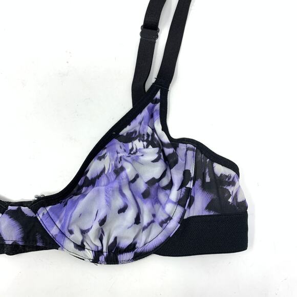 Negative Womens Size 32B Abstract Floral Print Unlined Demi Bra - Picture 2 of 4